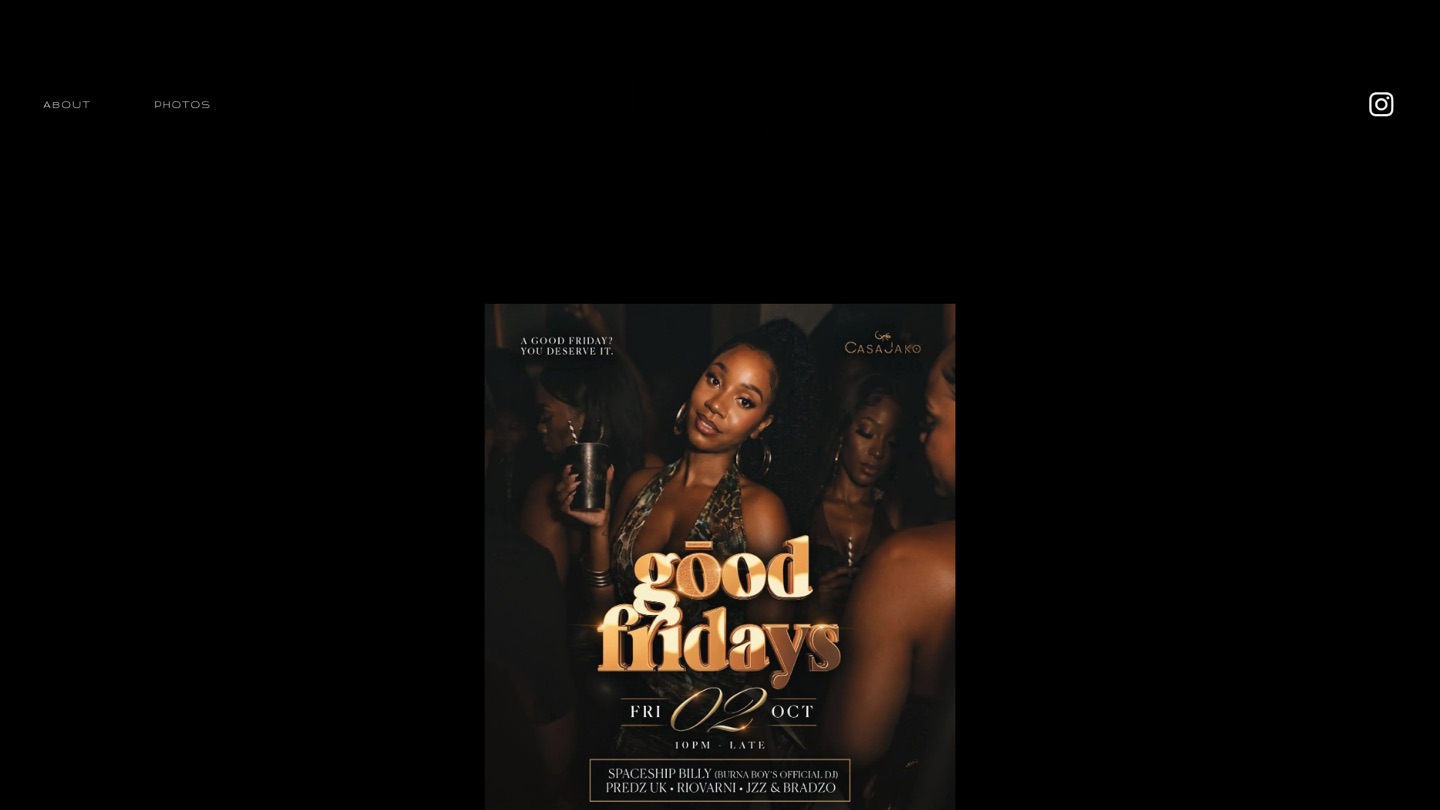 Homepage screenshot of Krayzee Parties